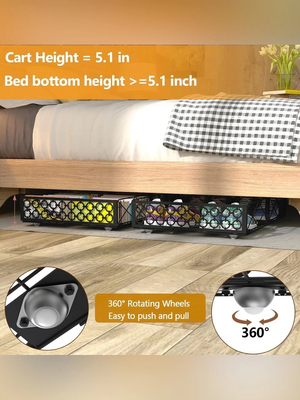 Black Decorative Metal Drawer Organizer Tray for Home Storage
